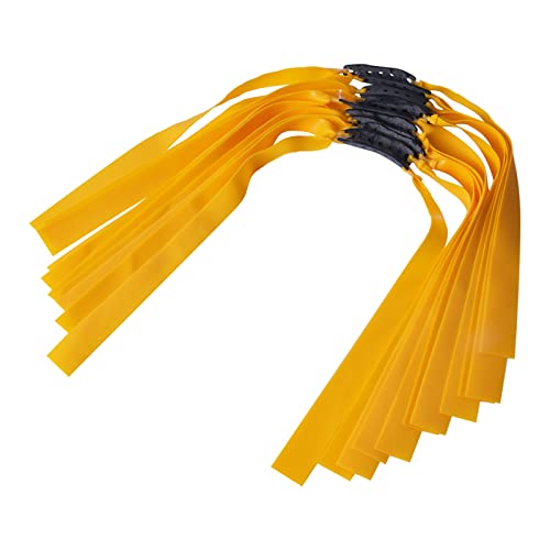 Pinsheng 12 Piezas Gomas para Tirachinas Catapult Goma Elastica Plana Caza de Goma Cinturón de Goma Tirachinas Bandas de Goma para Catapulta para Juegos de Caza y Tiro(Amarillo)