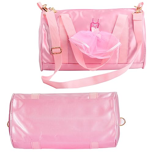 Pinsheng Bolso de Ballet para Niñas, Bolsa de Hombro de Baile Bolsa de Danza Gimnasia Deportes Cremallera Rosado Bolsa de Ballet Latina para Niños Infantil