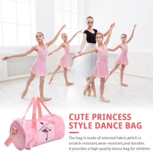 Pinsheng Bolso de Ballet para Niñas, Bolsa de Hombro de Baile Rosado Bolsa de Danza Gimnasia Deportes Cremallera Bolsa de Ballet Latina para Niños