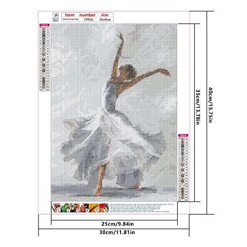 Pintura 5D Diamante Pack de 4 Adultos 30x40 cm Diamond Painting Ballet Cuadro Diamantes Relacionado con Ballet Punto de Cruz Ninos Pintura por Números Ballet Puzzle Diamantes kit Manualidades Adulto