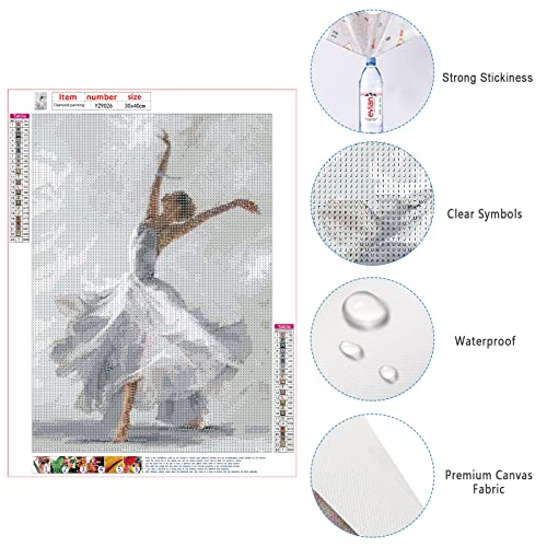 Pintura 5D Diamante Pack de 4 Adultos 30x40 cm Diamond Painting Ballet Cuadro Diamantes Relacionado con Ballet Punto de Cruz Ninos Pintura por Números Ballet Puzzle Diamantes kit Manualidades Adulto