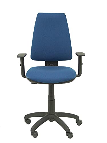 Piqueras y Crespo Silla Elche CP Bali Azul Marino Brazos Regulables Oficina, Tela, 109x46x46 cm