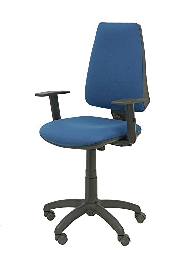 Piqueras y Crespo Silla Elche CP Bali Azul Marino Brazos Regulables Oficina, Tela, 109x46x46 cm