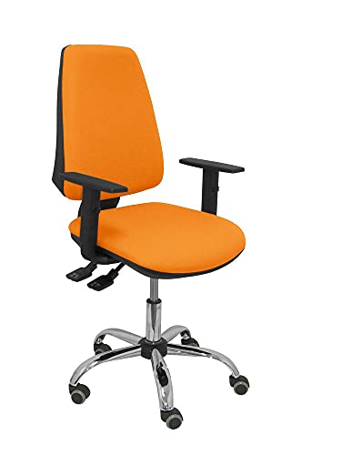 Piqueras y Crespo Silla Elche S 24 Horas Bali Naranja Oficina, Madera de Acacia, One Size