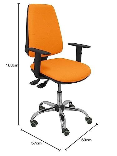 Piqueras y Crespo Silla Elche S 24 Horas Bali Naranja Oficina, Madera de Acacia, One Size