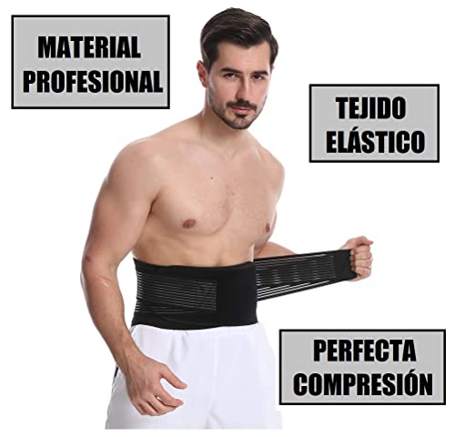 Pirox Faja Lumbar Hombre - Corrector Reductor Mujer - Cinturón Dolor de Espalda Mujer - Protección Abdominal para Trabajo - Compresión Ortopédica Deportiva