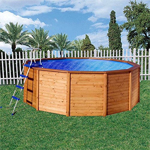 Piscina Madera Panelada K2O 375x127 cm Depuradora de Cartucho 2.006 L/H con Escalera