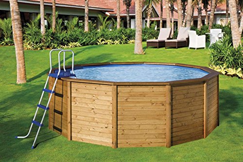 Piscina Madera Panelada K2O 375x127 cm Depuradora de Cartucho 2.006 L/H con Escalera