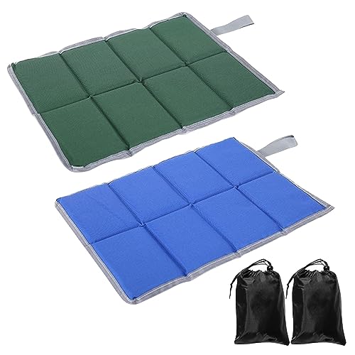 Pitimilarver 2ps Gren eue Camping Pad Portale Asiento Cojín Plegable Impermeable Forum