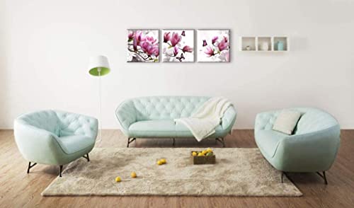 Piy Painting Impresión en Lienzo, Cuadro Elegante de Flores orquídeas, Cuadro Moderno tensado en Marco de Madera Listo para Colgar decoración de Arte de Pared en Cuarto de baño, Regalo