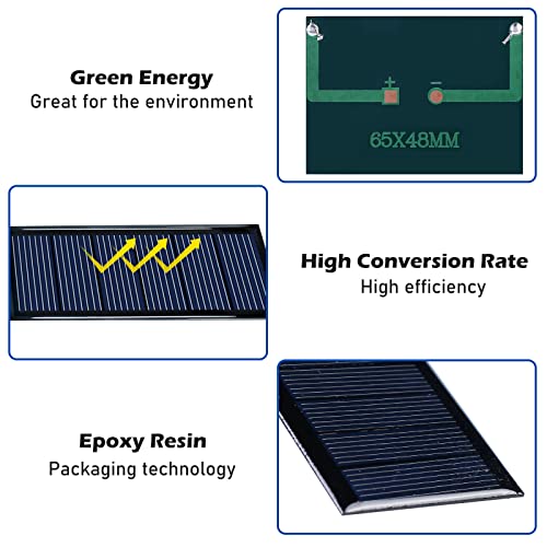 Placas Solares Pequeñas, 15 Piezas 3V 0.3W Micro Mini Células De Panel Solar, Célula Solar Pequeña (Policristalino), Mini Panel Solar, Mini Placas Solares, Panel De Células Solares Para DIY