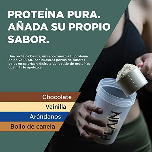 PLAIN PROTEÍNA VEGANA | Mezcle su proteína en polvo con PLAIN FLAVOUR | 22g de proteína/porción | 95% de perfil EAA | 600g de proteína vegana en polvo