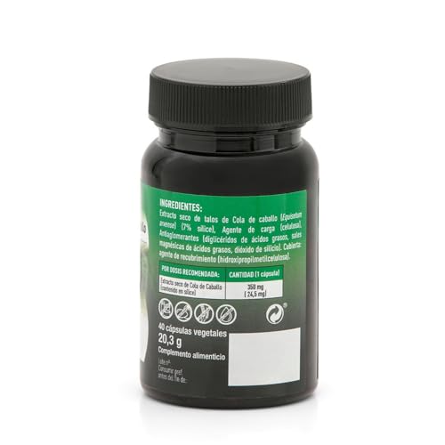 PLAMECA - Capsudiet Cola de Caballo, Remineralizante, Diurética y Recalcificante, Para Uñas y Cabello, con Flavonoides, para Problemas Óseos, Estrías y Flacidez Mamaria - 40 Cápsulas Vegetales