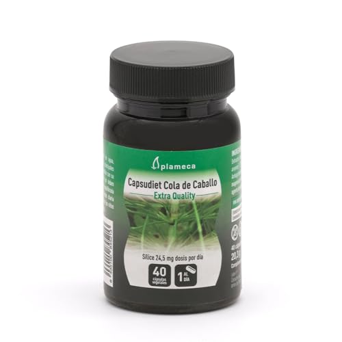 PLAMECA - Capsudiet Cola de Caballo, Remineralizante, Diurética y Recalcificante, Para Uñas y Cabello, con Flavonoides, para Problemas Óseos, Estrías y Flacidez Mamaria - 40 Cápsulas Vegetales