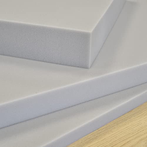 Planchas goma espuma poliuretano - Alta Densidad D25kg (100x200x10cm) Gris - espuma para tapizar, espuma sofa, colchones, cojines, relleno, guata, colchones para furgonetas camper, colchones espuma