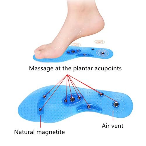 Plantilla Magnética, Plantillas Adelgazantes, Plantillas Ortopédicas, Plantillas Fascitis Plantar, Acupresión, Prevención de la Fascitis Mejora la Calidad del Sueño, Unisexo, Se puede cortar, 1 Par