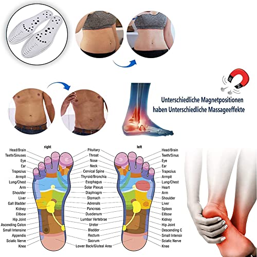 Plantillas de masaje de acupresión,Plantilla de Masaje magnético,Cómodas plantillas de masaje para hombres y mujeres,Plantillas magnéticas para el cuidado de los pies, magnetoterapia, adelgazamiento