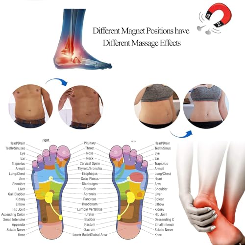 Plantillas Magnéticas, 1 Par Plantillas Magneticas, Reflexología Acupresión Mejora la Circulación Sanguínea Fascitis Plantar Cuidado de la Salud del Pie (35-40)