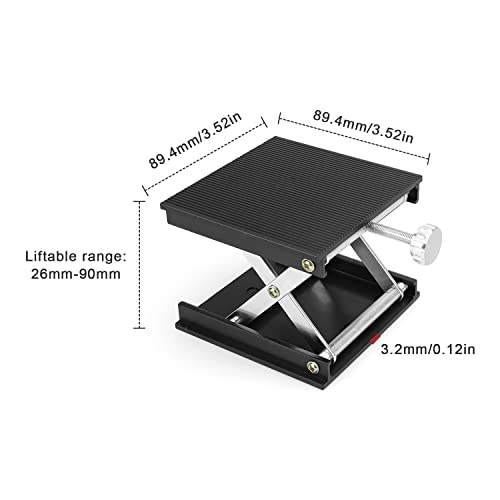 Plataforma Elevadora, HASLED 25 mm-90 mm Mesa Elevadora de Tijera Ajustable en Altura de, Plataforma Elevadora de Manual para Levantamientos de Cimientos, Laboratorios, Colocación de Losetas