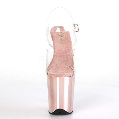 Pleaser Flamingo-808, Plataforma Mujer, Transparente, 37 EU