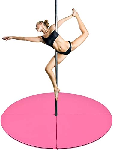 Plegable Estriptista Tapete de Pole Dance Redondo Yoga Ejercicio Seguridad Cojín de Baile 1.96" Grueso 4 Pies Ancho Estera de Choque de Poste Acolchado de Seguridad Contra Ca(Size:120x3cm,Color:Negro)