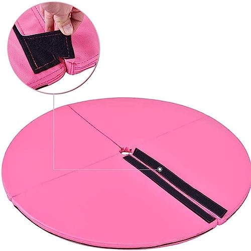 Plegable Estriptista Tapete de Pole Dance Redondo Yoga Ejercicio Seguridad Cojín de Baile 1.96" Grueso 4 Pies Ancho Estera de Choque de Poste Acolchado de Seguridad Contra Ca(Size:120x3cm,Color:Negro)