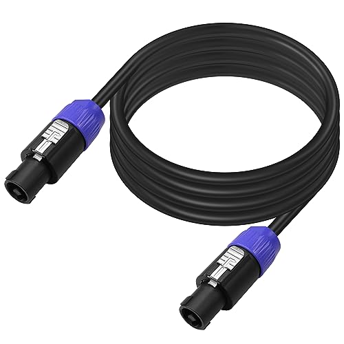 PNGKNYOCN Cable speakon a speakon, cable amplificador de audio profesional público a público para altavoces nl2fc de 2 Pines 12awg (2m / 6.6ft)