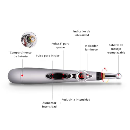 Pointer fisioterapia - lapiz electronico acupuntura, masajeador terapeutico, lapiz masajeador, bolígrafo acupuntura, acupuntura masaje pen, pluma de acupuntura, aparatos para acupuntura, acupuntura