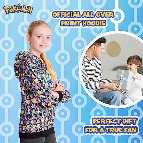 Pokemon Sudadera con Capucha Adolescentes y Niños Pikachu 4-15 Años Oficial Regalos Cumpleaños Niños Colegio (5-6 años, Multicolor)