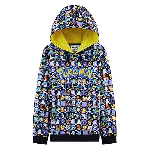 Pokemon Sudadera con Capucha Adolescentes y Niños Pikachu 4-15 Años Oficial Regalos Cumpleaños Niños Colegio (5-6 años, Multicolor)