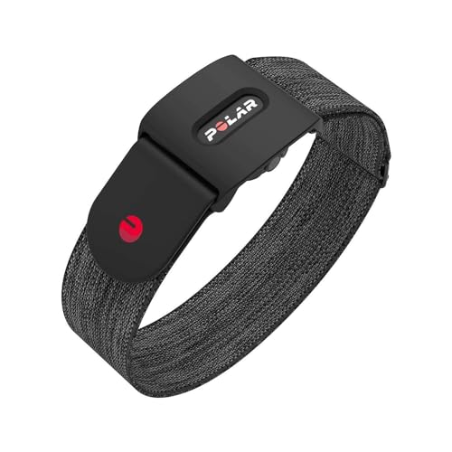 Polar Verity Sense - Brazalete para sensor óptico de FC, ANT+ Bluetooth Dual, Sensor de FC para hacer deporte con un solo botón, Negro/Gris, Compatible con Peloton y más, Amazon Exclusive