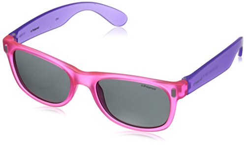 Polaroid P0115 Y2 IUB Gafas de Sol, Morado (Violet Pink Fluo/Grey Polarized), 46 Unisex niños