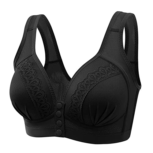 POLPqeD Sujetador sin Aros Corrector de Espalda Postoperatorio Pecho 95B Push Up Sin Aros Sujetador Modern Cotton Unlined Bralette Sujetador Deportivo para Mujer