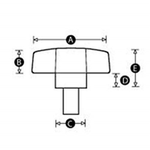 Pomo de ala macho M6 x 35 mm, tornillo de mariposa, abrazadera de tendencia, mango para cámara de gimnasio