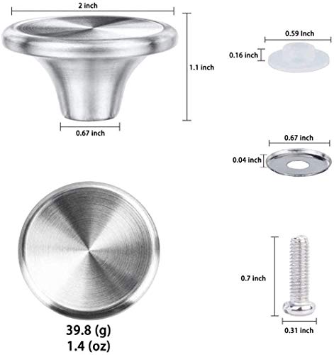 Pomos holandeses de acero inoxidable para horno Le Creuset, Aldi, Lodge, 2 unidades