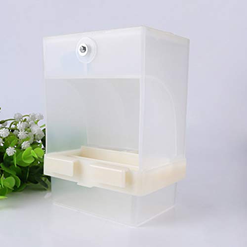 POPETPOP 1 Pc Caja De Alimentos Antiderrame Comedero Automático para Pájaros Comedero para Jaula De Pájaros No Comedero para Pájaros Alimentador De Aves El Plastico Jaula De Loros Alimentar