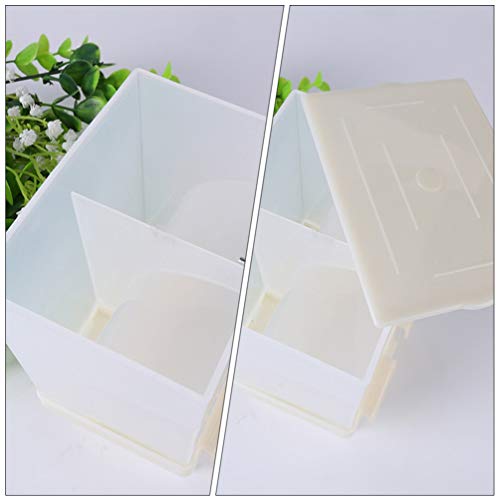 POPETPOP 1 Pc Caja De Alimentos Antiderrame Comedero Automático para Pájaros Comedero para Jaula De Pájaros No Comedero para Pájaros Alimentador De Aves El Plastico Jaula De Loros Alimentar