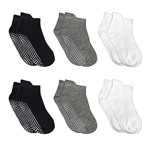 POPYS 6 Pares Calcetines antideslizantes para niños multicolor | Calcetines antideslizantes bebe | Calcetines antideslizantes niña | Calcetines antideslizantes niño. (27-31, Multicolor)