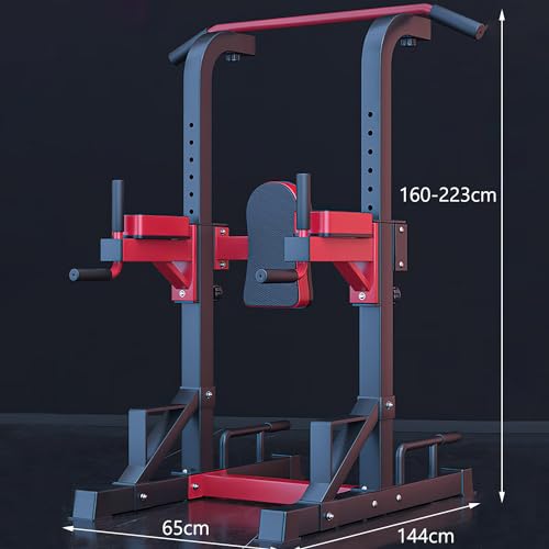 Power Tower, Estación de Dominadas Multifunción Estación de Inmersión con Barra de Dominadas y Fondos para Gimnasio En Casa, Gimnasia, Calistenia 400 kg de Peso MáXimo