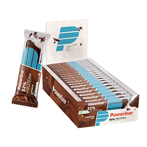 PowerBar Protein Plus 52% Chocolate Nut 20x50g - Barras de Proteína con Bajo Contenido de Azúcar