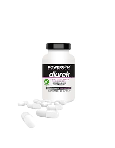 POWERGYM | Diurek 60 Cápsulas – Eliminación de Líquidos y mejora su Retención, ayuda a la pérdida de peso y volumen – Diurek reduce los niveles de colesterol, triglicéridos y azúcares en sangre