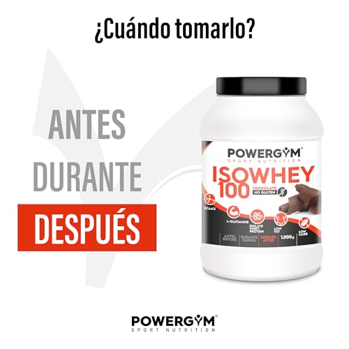 POWERGYM | Proteina ISOWHEY 100 Chocolate 2.000 g Batido de Proteínas Whey aislados de alta pureza – Alimento deportivo proteico que ayudara a mejorar tu nutrición