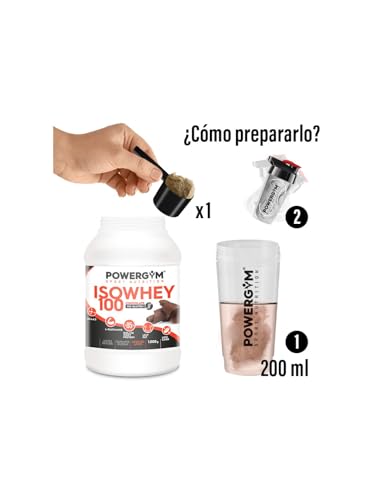 POWERGYM | Proteina ISOWHEY 100 Chocolate 2.000 g Batido de Proteínas Whey aislados de alta pureza – Alimento deportivo proteico que ayudara a mejorar tu nutrición