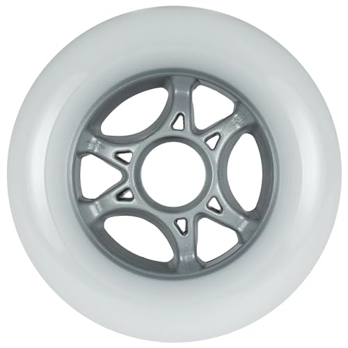 Powerslide Rollen Infinity II 4-Pack - Ruedas para Patines en línea, Color Blanco, Talla 100mm