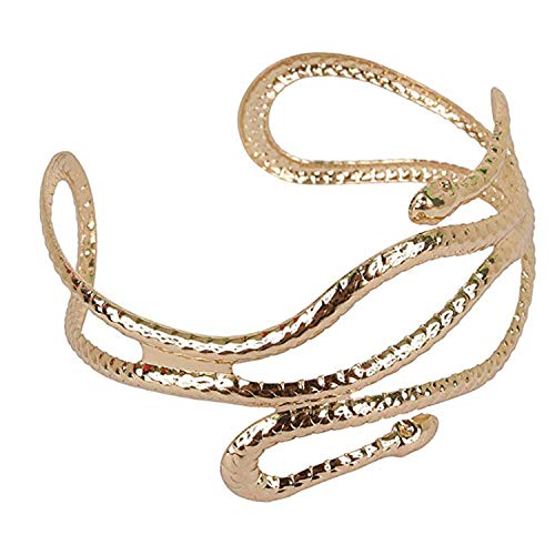 PPX Brazalete Que rodea el Brazo en Forma de Serpiente egipcia deslizándose en Tonos Dorados