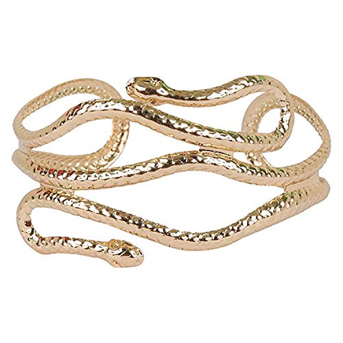 PPX Brazalete Que rodea el Brazo en Forma de Serpiente egipcia deslizándose en Tonos Dorados