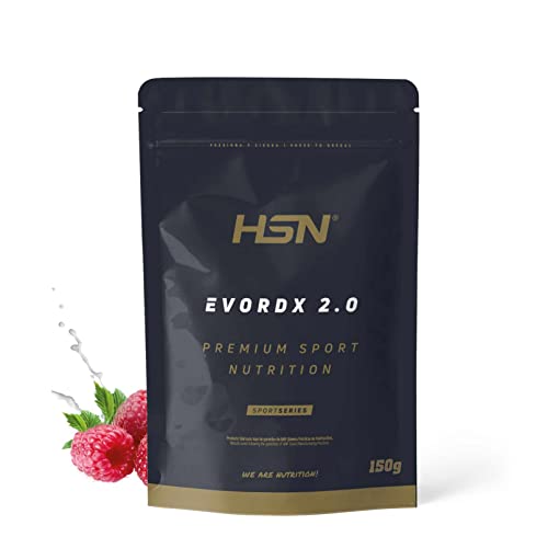 Pre Entreno Potente de HSN Evordx 2.0 | Sabor Frambuesa 150 g = 6 Tomas por Envase | 100% Vegano Pre-Workout Sin Azúcar con 300 mg de Cafeína, Aminoácidos, Creatina Creapure, Óxido Nítrico