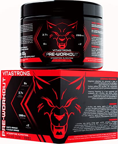 PRE WORKOUT Potente Vitastrong PRE ENTRENO | Preentreno Gimnasio, Beta Alanina, Suplementos Deportivos, | Rápida Absorción | Para Hombres y Mujeres