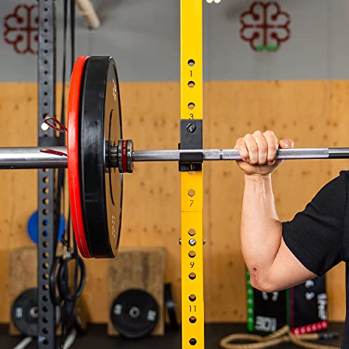 PRISP Soporte para Sentadillas multifunción Ajustable Soporte de Pesas con Barra de dominadas para Gimnasio en casa