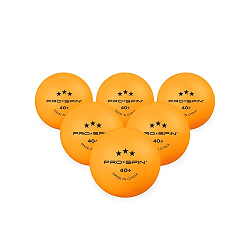 PRO SPIN Pelotas de Ping Pong - Naranja - Pelotas 3 * 40+ (Pack de 24) para Tenis de Mesa | Pelotas ABS de Alto Rendimiento y Durabilidad para Mesa de Ping Pong Interior/Exterior, Competición